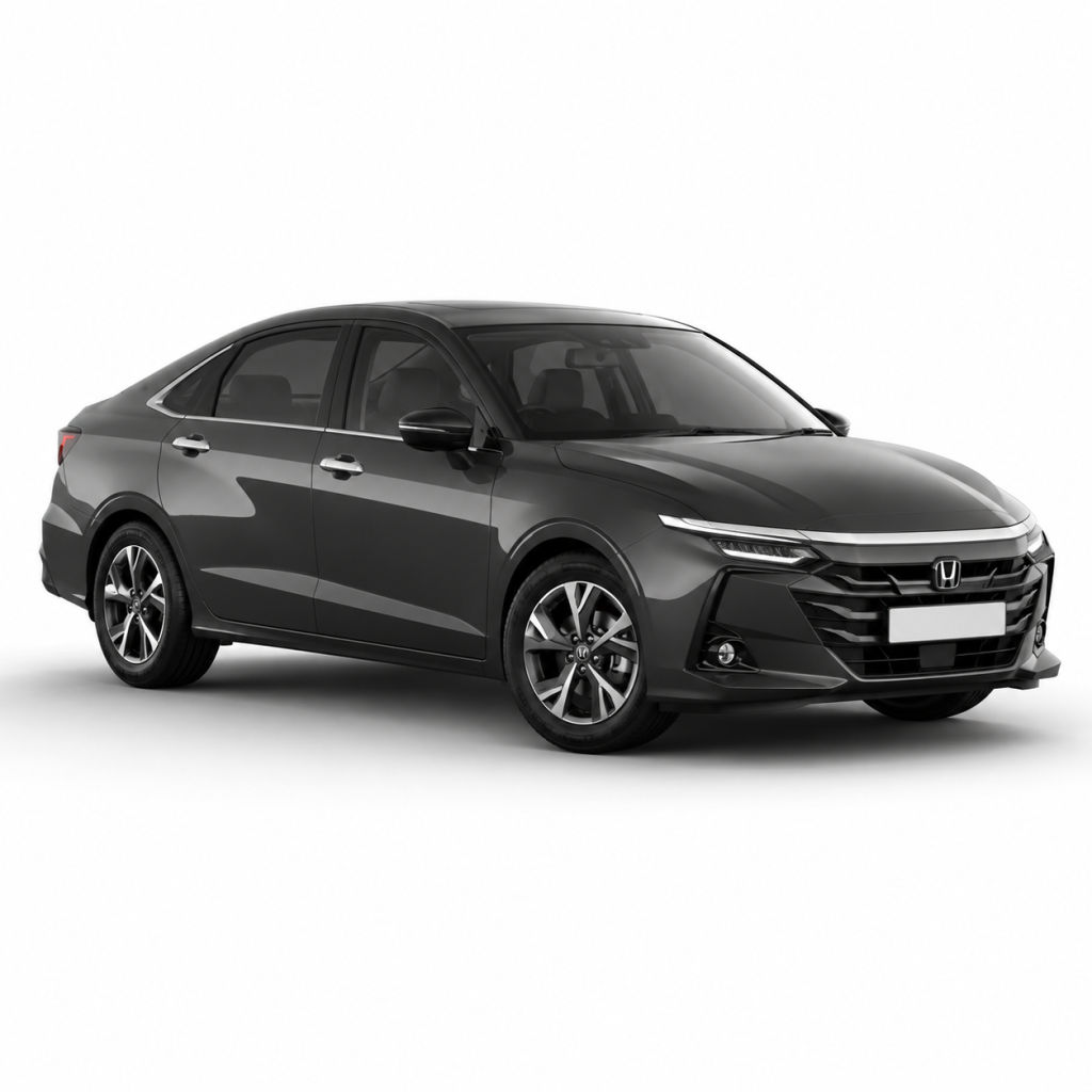 Dark grey Honda Amaze sedan